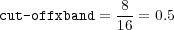 cut-offxband = -8 = 0.5
               16
     